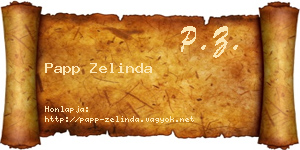 Papp Zelinda névjegykártya
